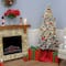 6.5ft. Pre-Lit Snowy Chatham Slim Artificial Christmas Tree, Warm White LED Lights